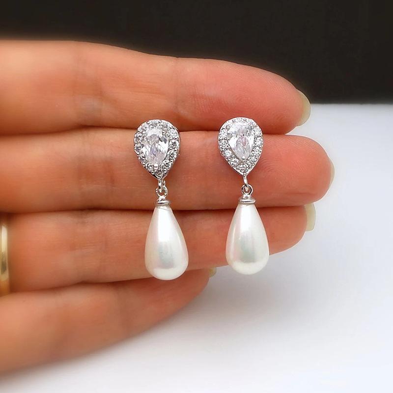 High Quality Imitation Water Drop Pearl Earrings For Women, Wedding Bridesmaid Earrings
