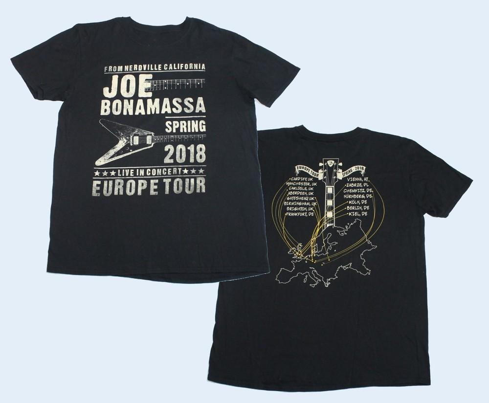 

2 Sides Joe Bonamassa Europe Tour Spring 2018 Shirt Unisex S5XL KY125 Unisex T-Shirt XL