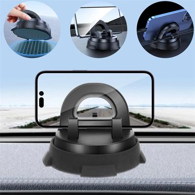 Strong Suction Cup Phone Holder Anti Slip Silicone Pad Dashboard Windshield Mount Universal For Car Suv Truck Navigation
