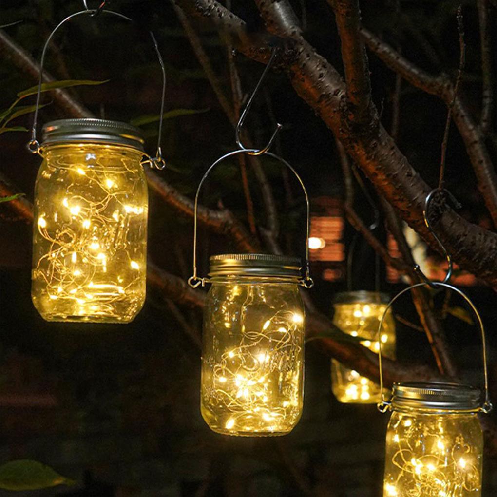 Solar Lights Jar LED Fairy Light Outdoor Garden Hangers Handles Widely Used Lights Fairy Lights