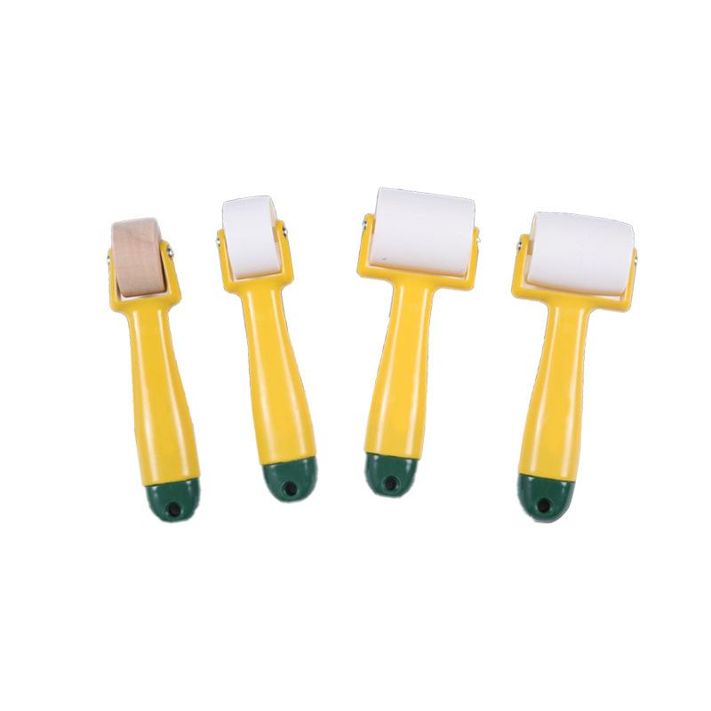 Multi-Size Wallpaper Seam Roller, Non-Slip Handle Wooden & Plastic Pressure Roller For Wallpaper Installation Wall Covering Smoothing Tool