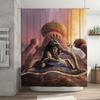 Multicolored Oriental Palace Shower Curtain With Fantasy Art Print For Bathroom Decor Pink, Blue, Yellow Red Size: 180X180Cm (70