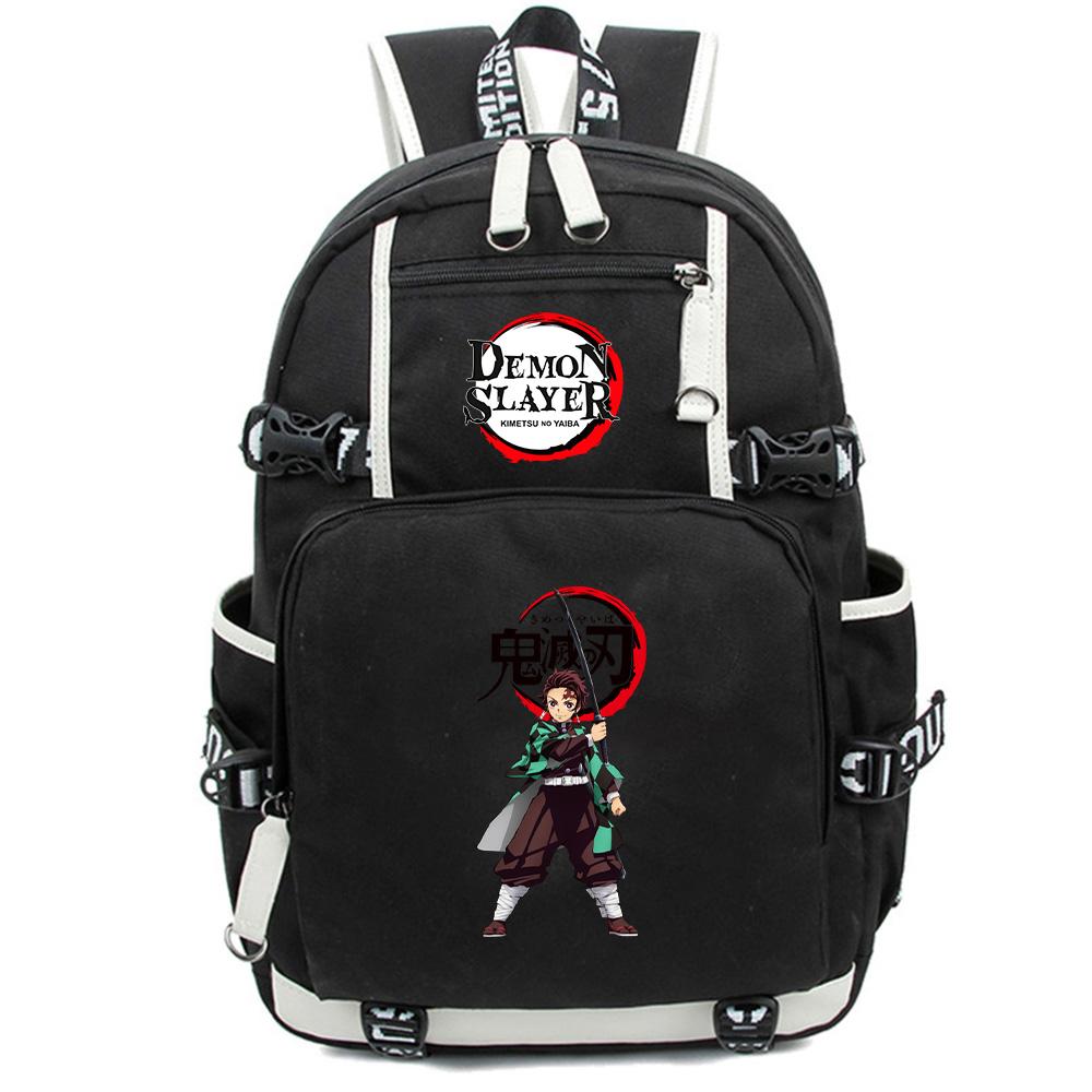 Anime Cartoon Demon Slayer Bedruckter Rucksack Große Kapazität Schultasche Laptop Unisex Studenten Schultasche Reise Outdoor Tasche