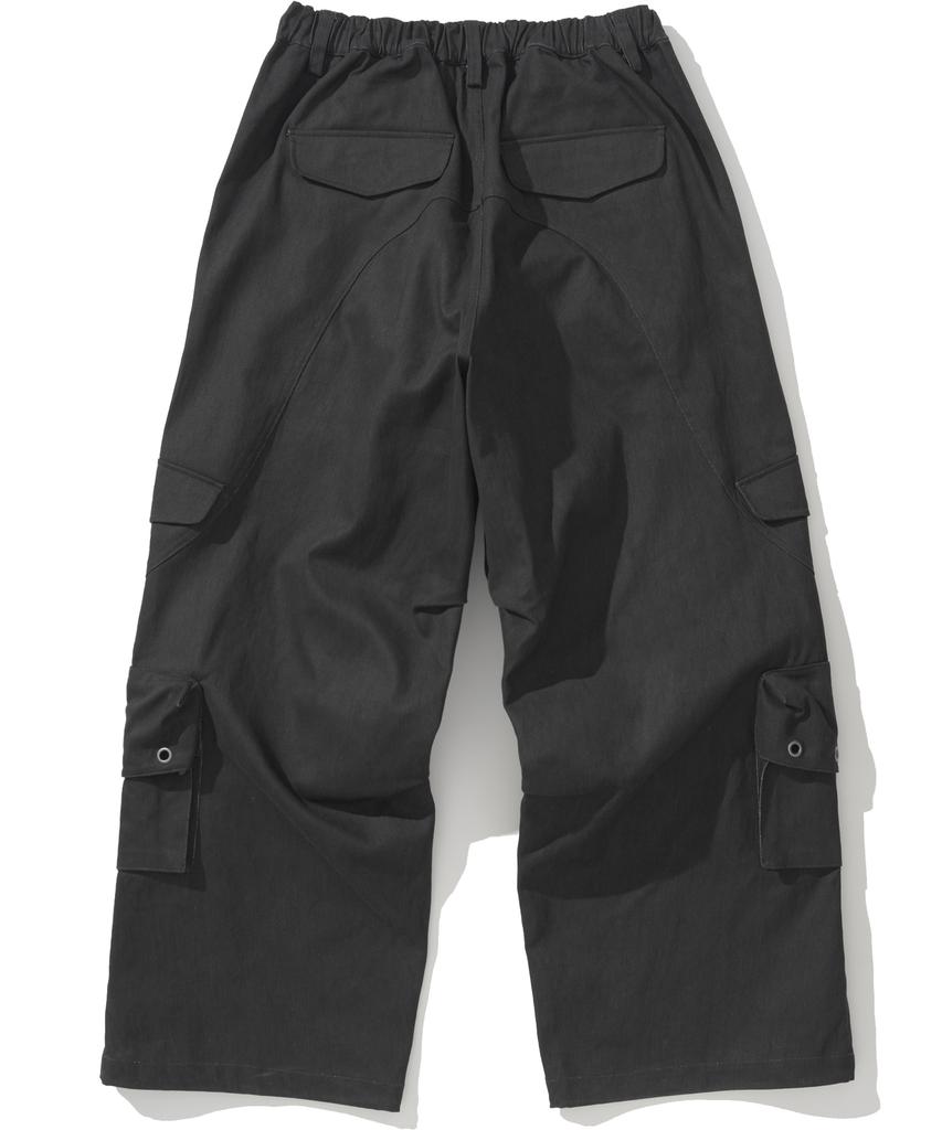 NOT4NERD Twill Cotton Incision Cargo Pants - Charcoal