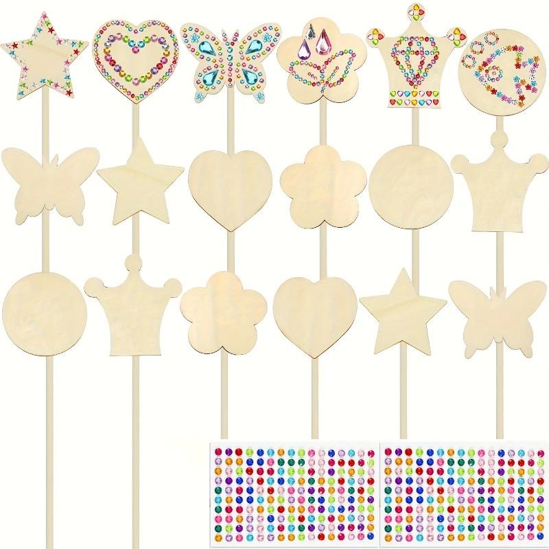Top Quality Princess Magic Wand Craft Kit DIY Wooden Painting Art Supplies Unique Styles for Birthday Parties Handmade Craft Kit