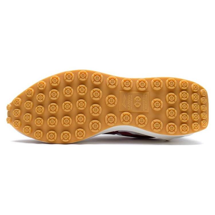 Li Ning Platz und Rund Textil, Leder Bequem Dämpfung Rutschfest Abriebfest Niedrig geschnitten AGCS107-5