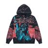 Mens Oversized Washed Vintage Hoodie Streetwear Sweatshirt 2025 Cotton Graphic Print