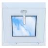 Fereastră PVC albă 45x45 oscilantă 450x450 deschidere superioară geam dublu nouă