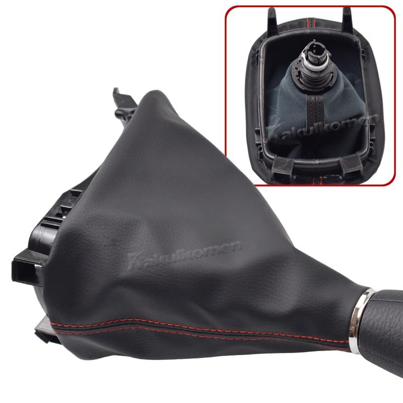 5 6 Speed 12mm Leather Car Gear Shift Knob with Boot For Seat Leon 1M1 2002 2003 2004 2005 2006 Shift Knob Lever Stick