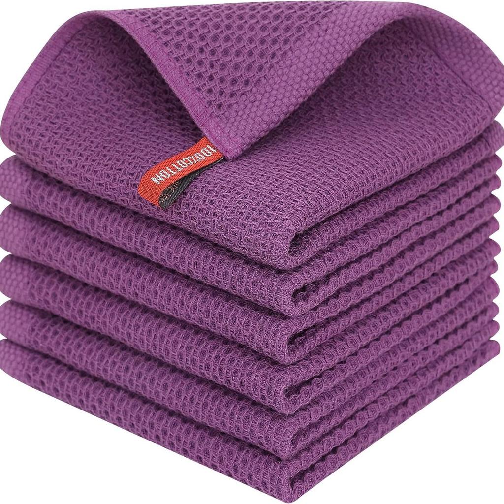 High Absorbency Quick-Dry Waffle Cotton Kitchen Towels