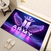1pc BTS logo Print Area Rug - Soft, Washable Non-Slip Indoor Mat, Living Room, Home Office Decorative Rug,Office Decorative