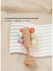 Colorful Wooden Baby Rattle Set: 5-Piece Musical Crib Mobile for Early Education and Soothing