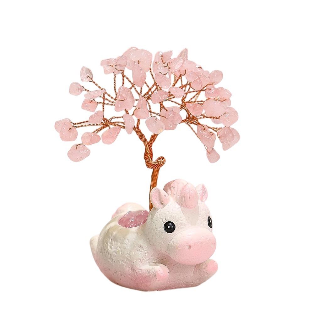 

Natural Crystal Purple Crystal Money Tree Money Tree Design Desktop Ornament Year of The Horse рожевий