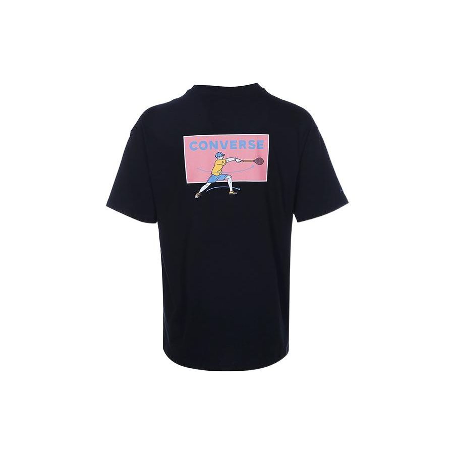 

Converse Sports Повседневная футболка с коротким рукавом унисекс Черная 10022782-A02