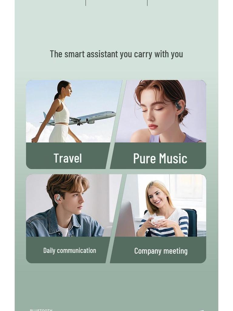 2025 New Cross-border Hot Selling Ear-hook Bluetooth Earphones Comfortable for Long Runs and Sports