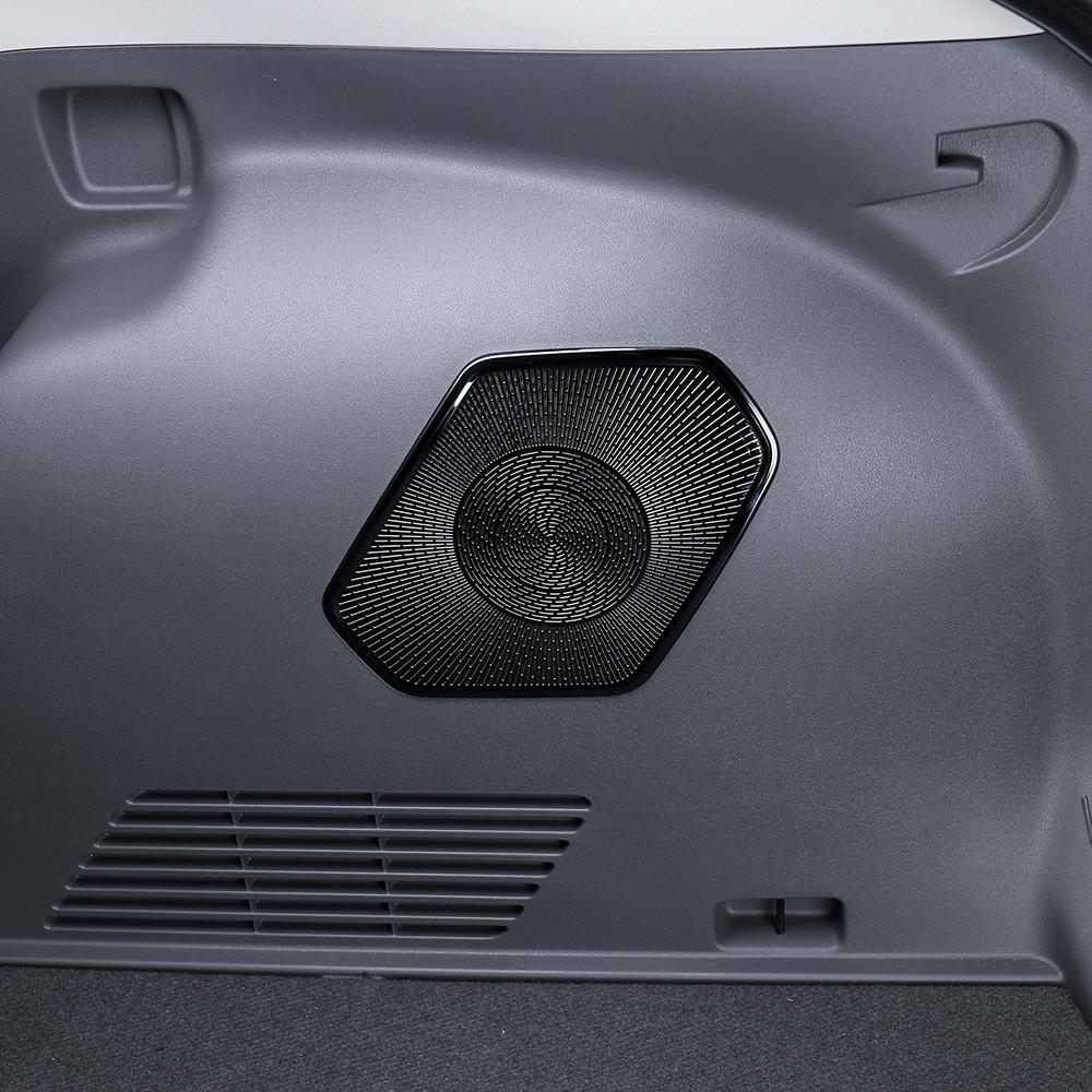 For KIA EV3 2024 2025 2026 Left-Hand Drive Car 3-Row Speaker Cover Stainless Steel Material Silver/Black Interior Accessories