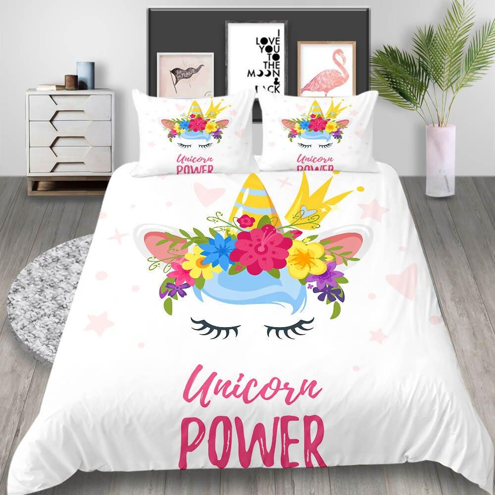 unicorn full size bedding set