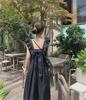 Women's Black Suspender Skirt - Summer Sweet & Spicy, Hip-Hugging, Long Vest Skirt with Elegant Swing