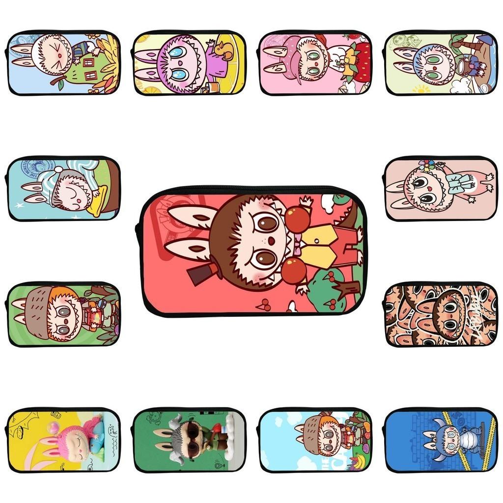 Sött tecknad kanin pennskrin för barn Hållbart polyester-pennfodral