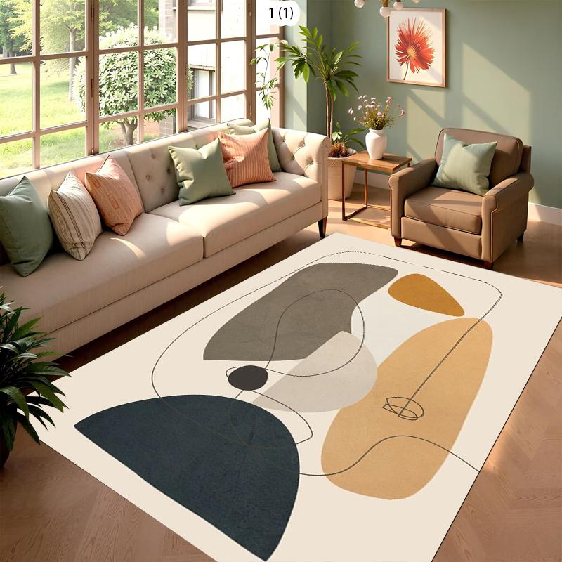 Abstract Geometry Living Room Decoration Carpet Geometric Lines Bedroom Kitchen Porch Entrance Door Mat Nordic Style Floor Mat