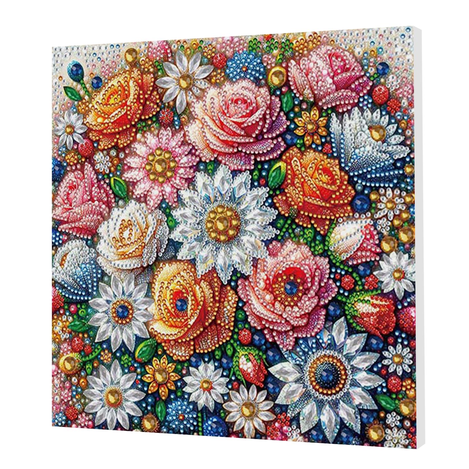 

DIY Special Shape Drill Art Craft Pearl Diamond Painting with Frame 25x25cm Pearl Art Painting Set for Adults Home Wall Decor