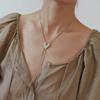 Summer Fashion Irregular Love Sweater Chain Adjustable Titanium Steel Snake Chain Long Sweater Chain Necklace Jewelry