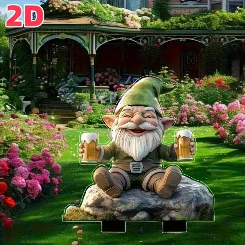 

1pcs beer drinking elderly outdoor garden decoration, suitable for garden decoration and lawn decoration