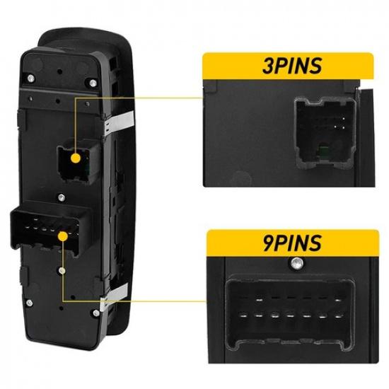Hauptschalter für elektrische Fensterheber für Dodge Ram 1500 2500 3500 2009-2012 Fahrerseite EA