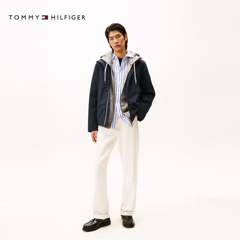 Tommy Hilfiger Men's Color-Block Hooded Padded Jacket