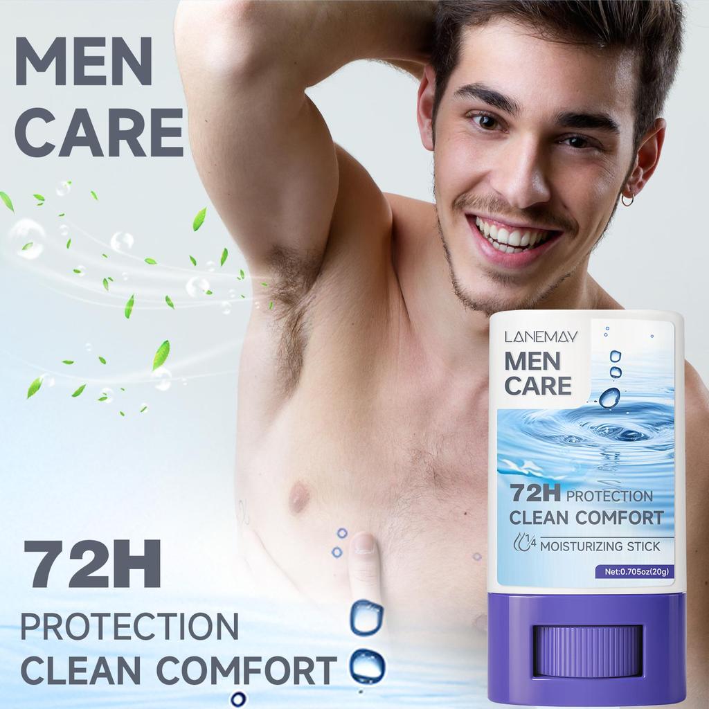 1/4 Feuchtigkeitsstift - Langanhaltender dezenter Duft für ein frisches und selbstbewusstes Gefühl - Geeignet für Männer, 20g