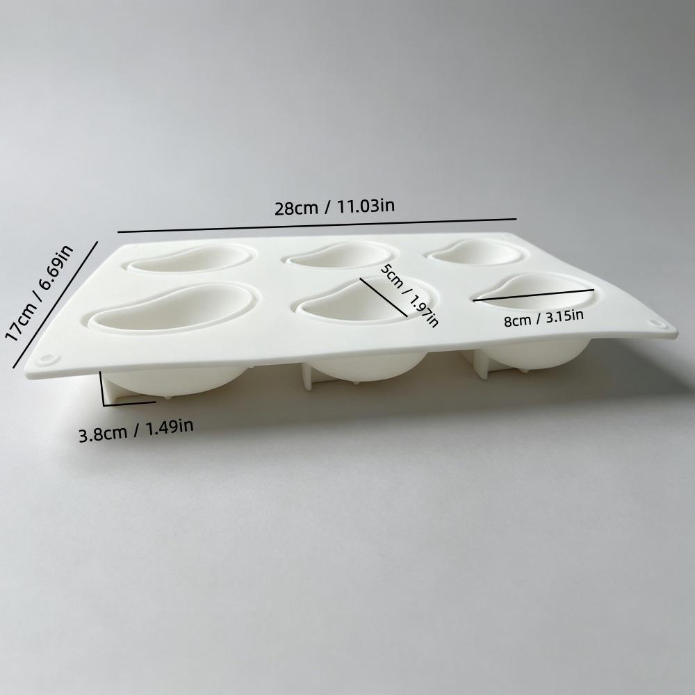 Molde de Silicona para Mousse de Mango y Panna Cotta - 6/10 Cavidades, Resistente a Altas Temperaturas, Perfecto para Helados y Repostería