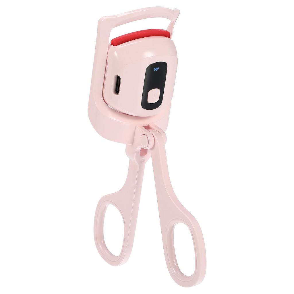 VOCOSTE Heated Eyelash 3 Heating Rechargeable Eyelash Curler with Digital Electric Eyelash Curler that Lifts and Curls Pink Curler, Modes, Display,