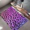 Leopard Print Pink Gradient Carpet suitable as a non-slip mat for the living room or bedroom sofa