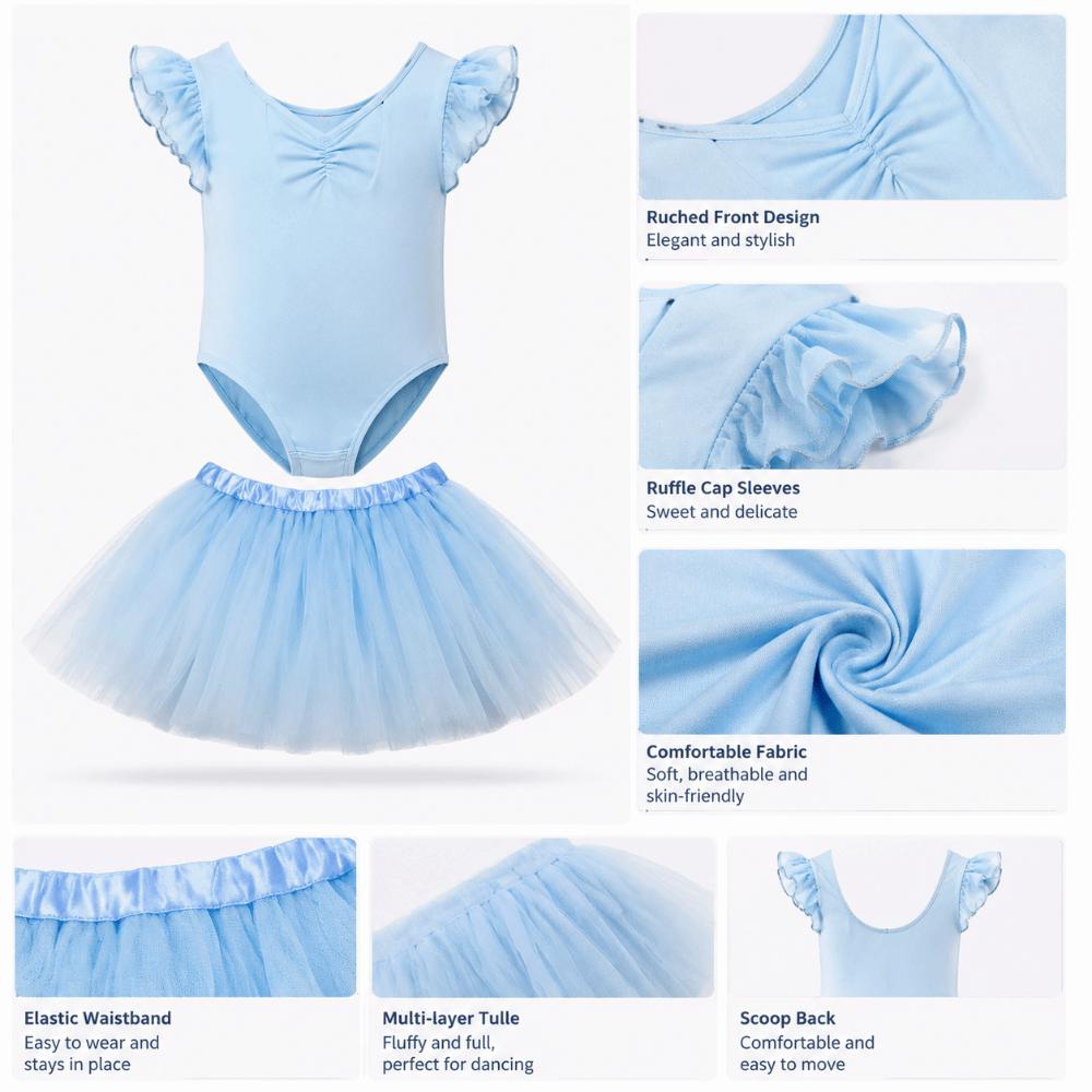 Sleeveless Ballet Costume Dress Cross Strap Gymnastics Dance Leotard Ballerina Fairy Dress  Grading