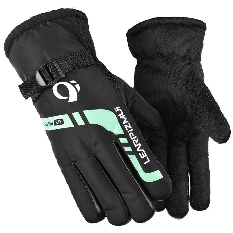 Luvas térmicas masculinas de inverno para motociclismo, fleece espesso, esqui, carro elétrico, mercado noturno