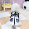 Pet Dog Clothes Chest Strap Leash Cotton Coat
