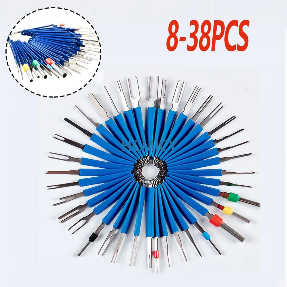8-38 шт. Инструменты для снятия клемм проводов Электромонтажные инструменты для обжимных разъемов Автомобильные ремонтные инструменты Съемник штекеров Автомобильные ремонтные инструменты 8 Pcs