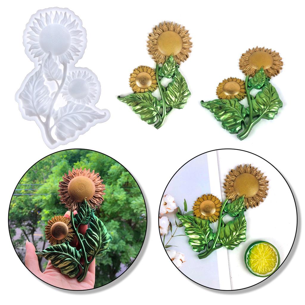 3D Sunflower Ornaments Silicone Mould Crystal Epoxy Resin Mold Wall Hanging DIY Craft Casting Tool Desktop Decoration