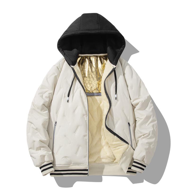 

Осенне-зимняя хлопковая куртка с графеном, с капюшоном, мужское повседневное пальто, мужская верхняя одежда, пальто, теплая толстая ветровка S белый