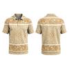 Men's Short Sleeve Polo Shirt Hawaiian Style Loose Fit Casual Top with Print and Classic Collar for Daily Wear
