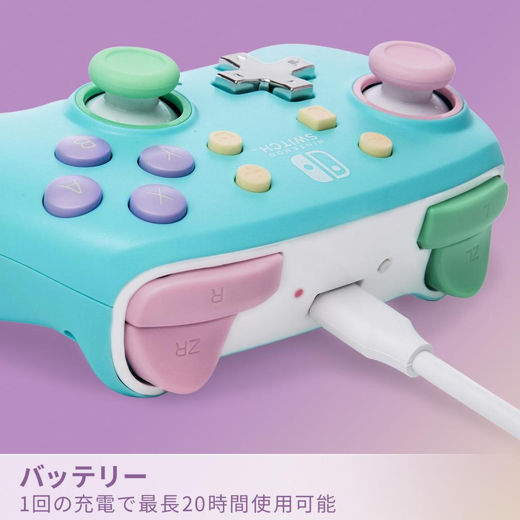 Licensed PowerA Nano Enhanced Wireless Controller for Nintendo Switch Spring Smaller Than Standard [Nintendo Product] - Dream, Size, 2-Year Warranty,
