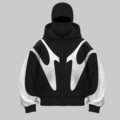 European and American Y2K Double Hat Unique Design Hooded Autumn and Winter Unisex Loose Hoodie