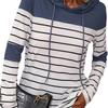 2024 Autumn and Winter New Lazy Striped Hooded Knitted Sweater Casual Style Sweater Women's Spring and Autumn Amazon