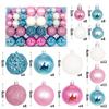 High-quality Plastic Christmas Ball Set 8 Colors 3-6cm Xmas Ornament Ball Suspensable Xmas Baubles Party