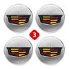 3D For Cadillac Escalade Deville CTS CT5 XT5 XTS XLR BLS SLS STS ATS 67mm 4pcs Car Wheel Center Hub Caps Cover Emblem Accessorie