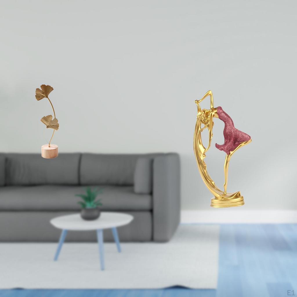 Nordic Abstract Metal Sculpture And Ballet Dancing Girl Statue Creative Figurine Ornament for Home