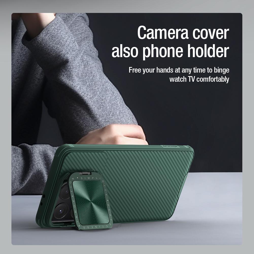Per Xiaomi Poco F6 Pro 5G Custodia Nillkin CamShield Prop con Supporto Protezione Lente Fotocamera 360 Custodia Copri Privacy
