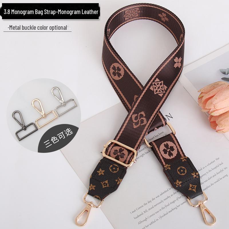 

Удлиненный кожаный ремень для женской сумки - нелиняющая жаккардовая тесьма для компьютерных сумок ручной работы Light Gold Buckle