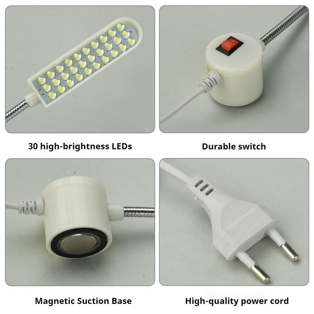 30 LED Industrial Sewing Machine Lighting Lamp Clothing Machine Accessories Work Light 360° Rotation LED Lights with Magnets