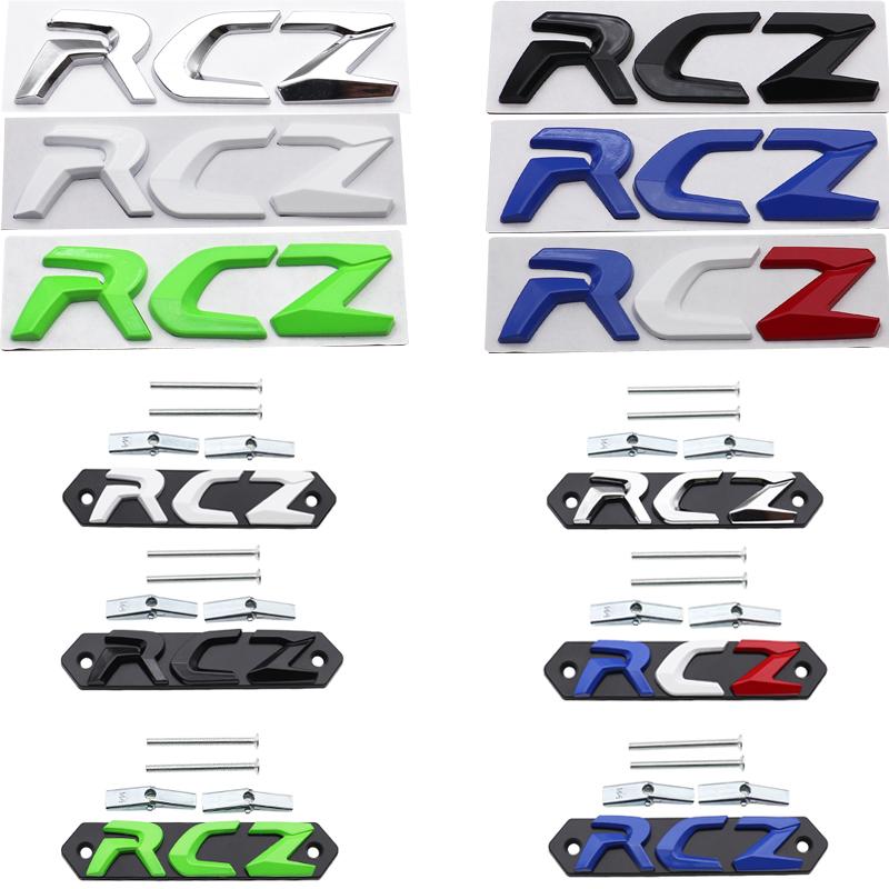 1pcs 3D metal RCZ sticker Car Rear Letter logo sticker Front grill emblem car rear Emblem styling Accessories For Peugeot NBE3
